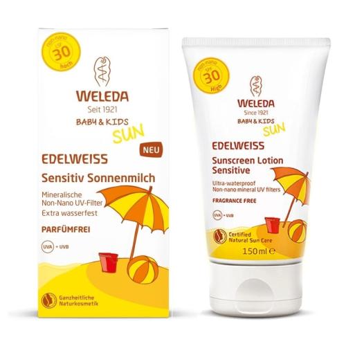 Weleda Sun Edelweiss Sunscreen Lotion Spf30 Παιδικό Αντηλιακό Γαλάκτωμα Προσώπου Σώματος Υψηλής Προστασίας 150ml