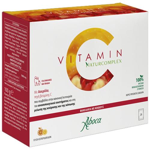 Aboca Vitamin C Naturcomplex Συμπλήρωμα Διατροφής που Συμβάλλει στην Καλή Λειτουργία του Ανοσοποιητικού Συστήματος 20 Sachets