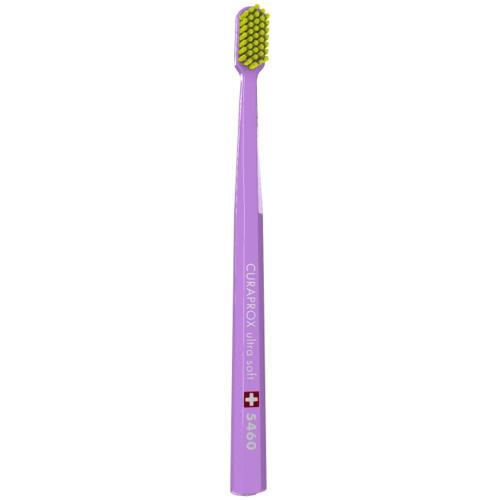Curaprox CS 5460 Ultra Soft Οδοντόβουρτσα με Εξαιρετικά Απαλές & Ανθεκτικές Τρίχες Curen για Αποτελεσματικό Καθαρισμό 1 Τεμάχιο - Λιλά/ Λαχανί