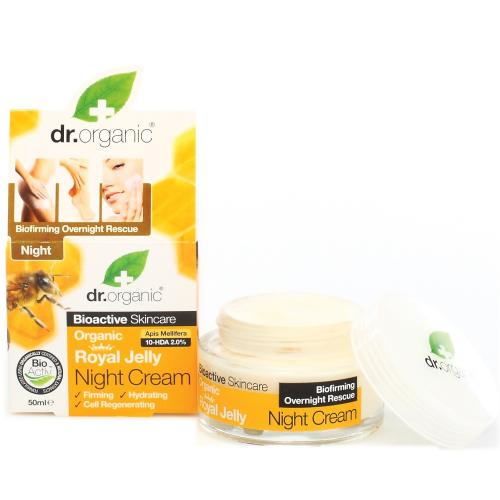 Dr Organic Royal Jelly Night Cream Αντιγηραντική Κρέμα Νύχτας Με Βιολογικό Βασιλικό Πολτό 50ml