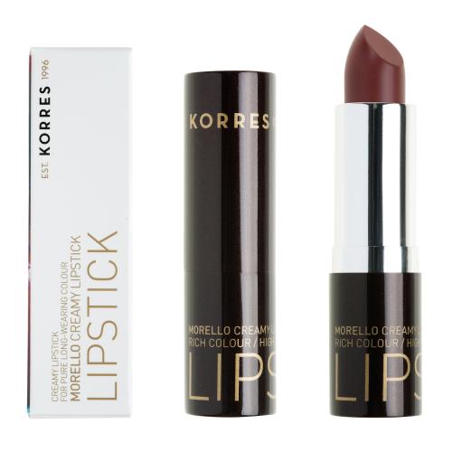 Korres Morello Creamy Lipstick Σταθερό & Λαμπερό Αποτέλεσμα 3.5gr - 34 ΚΑΦΕ ΜΟΚΑ