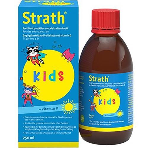 Strath Kids Συμπλήρωμα Διατροφής για Παιδιά με Βιταμίνη D για την Ενίσχυση του Ανοσοποιητικού 250ml