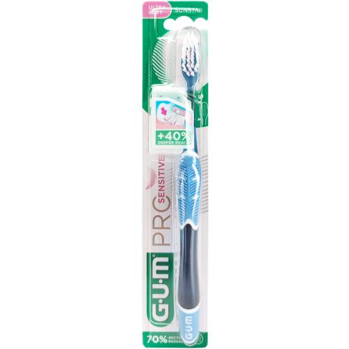 Gum Sunstar Pro Sensitive Ultra Soft Toothbrush Χειροκίνητη Μαλακή Οδοντόβουρτσα 1 Τεμάχιο, Κωδ 510 - Μπλε