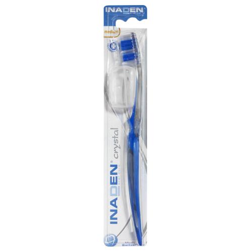 Inaden Crystal Medium Toothbrush Μέτρια Οδοντόβουρτσα για Βαθύ Καθαρισμό 1 Τεμάχιο - Μπλε