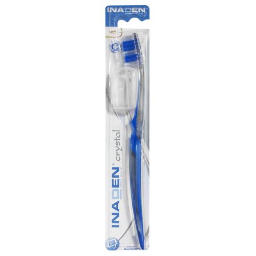 Inaden Crystal Soft Toothbrush Μαλακή Οδοντόβουρτσα για Βαθύ Καθαρισμό 1 Τεμάχιο - Μπλε