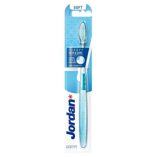 Jordan Target Teeth & Gums Toothbrush Soft Μαλακή Οδοντόβουρτσα για Βαθύ Καθαρισμό 1 Τεμάχιο - Γαλάζιο