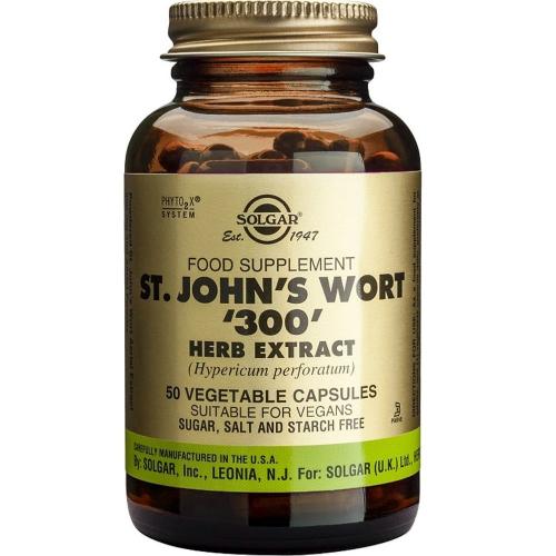 Solgar St. John's Wort Herb Extract Συμπλήρωμα Διατροφής με Εκχύλισμα Βαλσαμόχορτου με Αντικαταθλιπτικές & Αντιφλεγμονώδεις Ιδιότητες 300mg, 50veg.caps