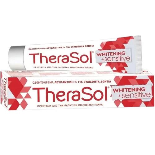 TheraSol Whitening & Sensitive Toothpaste Λευκαντική Οδοντόκρεμα για Ευαίσθητα Δόντια & Προστασία από την Οδοντική Μικροβιακή Πλάκα 75ml