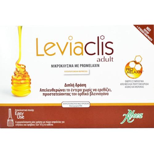 Aboca Leviaclis Adult Μικροκλύσμα Ενηλίκων Κατά της Δυσκοιλιότητας για Άμεση Ανακούφιση Χωρίς Ερεθισμούς & Προστασία του Βλεννογόνου 6 Suppositories