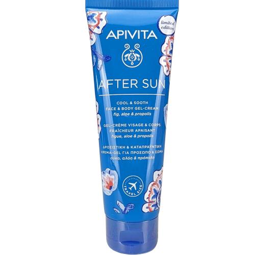 Apivita After Sun Cool & Sooth Face - Body Gel-Cream Limited Edition Travel Size Καταπραϋντική Κρέμα Gel Προσώπου - Σώματος για Μετά τον Ήλιο 100ml