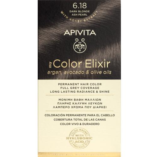 Apivita My Color Elixir Permanent Hair Color Μόνιμη Βαφή Μαλλιών Χωρίς Αμμωνία που Σταθεροποιεί & Σφραγίζει το Χρώμα 1 Τεμάχιο