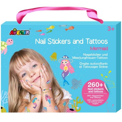 Avenir Nail Sticker & Tattoos Mermaid Παιδικά Αυτοκόλλητα & Προσωρινά Τατουάζ 3+ Years 1 Τεμάχιο, Κωδ 60750