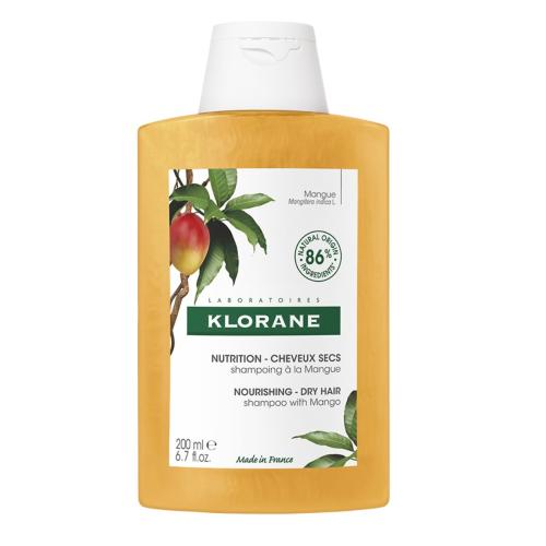 Klorane Mangue Nourishing Shampoo for Dry Hair Σαμπουάν Θρέψης με Βούτυρο Μάνγκο για Ξηρά & Ταλαιπωρημένα Μαλλιά 200ml