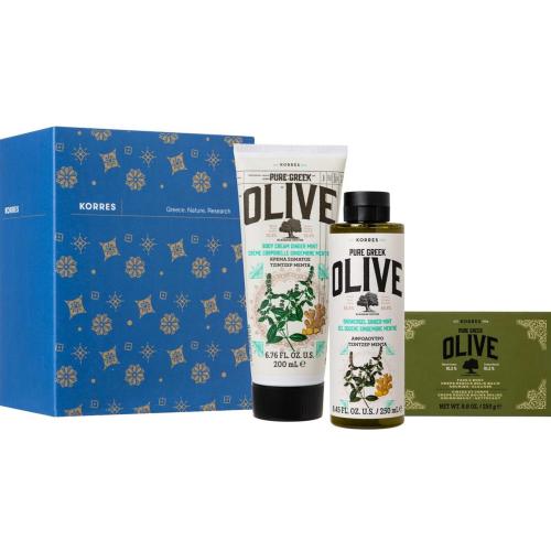 Korres Promo Xmas Gift Set Olive & Ginger Mint Σετ Καθαρισμού Σώματος με Νότες Τζίντζερ & Μέντα 1 Τεμάχιο
