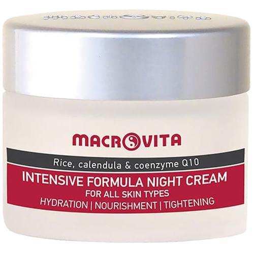 Macrovita Intensive Formula Night Cream with Rice, Calendula & Coenzyme Q10 Ενυδατική Κρέμα Νυκτός για Σύσφιξη & Θρέψη 40ml