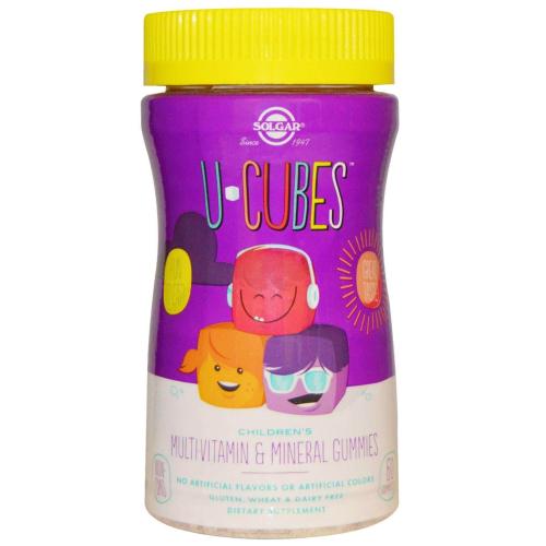 Solgar U Cubes Children's MultiVitamin & Mineral Gummies Πολυβιταμινούχα Ζελεδάκια για Παιδιά για Ενέργεια & Τόνωση 60 gummies