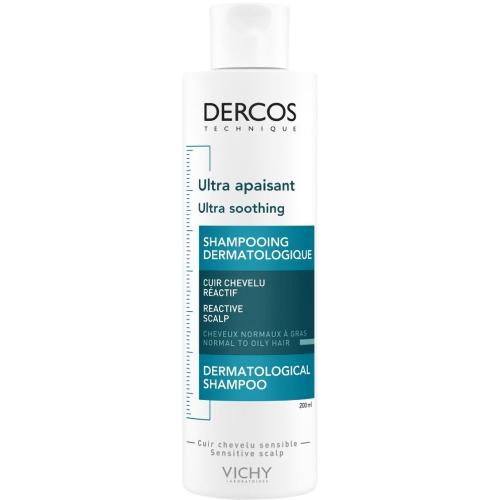 Vichy Dercos Ultra Soothing Dermatological Shampoo for Normal to Oily Hair Καταπραϋντικό Σαμπουάν για Λιπαρά Μαλλιά 200ml