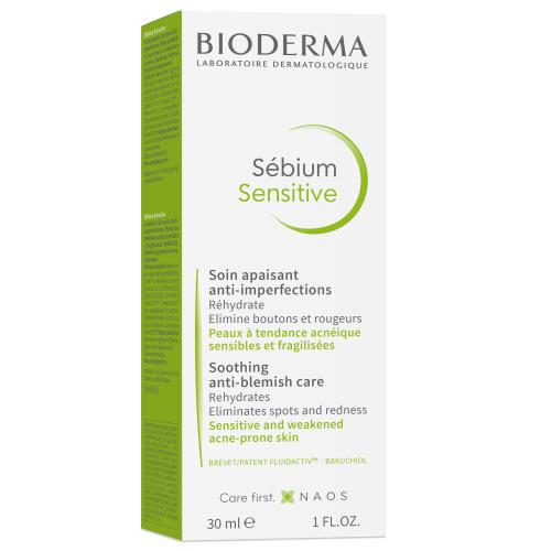 Bioderma Sebium Sensitive Cream Καταπραϋντική, Ενυδατική Φροντίδα για την Ευαίσθητη Επιδερμίδα με Τάση Ακμής 30ml
