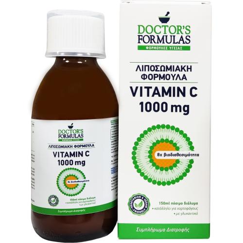 Doctor's Formulas Λιποσωμιακή Vitamin C 1000 mg Αντιοξειδωτική Φόρμουλα Υποστήριξης του Ανοσοποιητικού 150ml