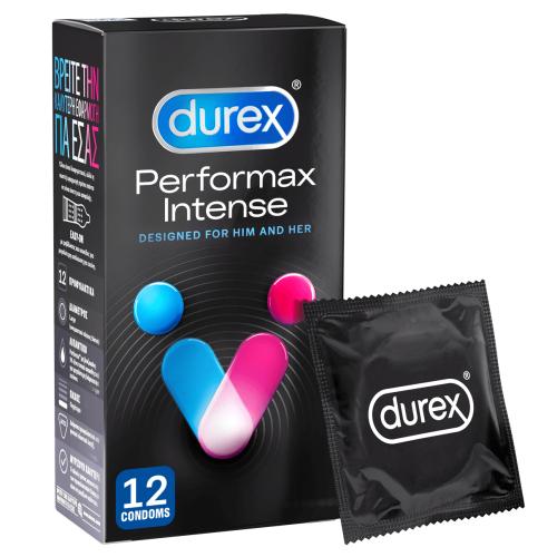 Durex Performax Intense Προφυλακτικά Σχεδιασμένα για να Αυξάνουν την Απόλαυση του Άντρα και της Γυναίκας 12 Τεμάχια