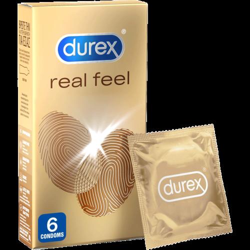 Durex Real Feel Προφυλακτικά από Προηγμένο Υλικό για πιο Φυσική Αίσθηση 6 Τεμάχια