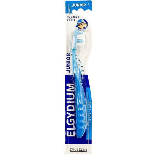 Elgydium Junior Soft Toothbrush Μπλε Μαλακή Οδοντόβουρτσα για Παιδιά 7 Έως 12 Ετών 1 Τεμάχιο