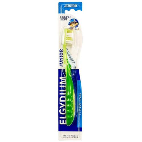 Elgydium Junior Soft Toothbrush Πράσινη Μαλακή Οδοντόβουρτσα για Παιδιά 7 Έως 12 Ετών 1 Τεμάχιο