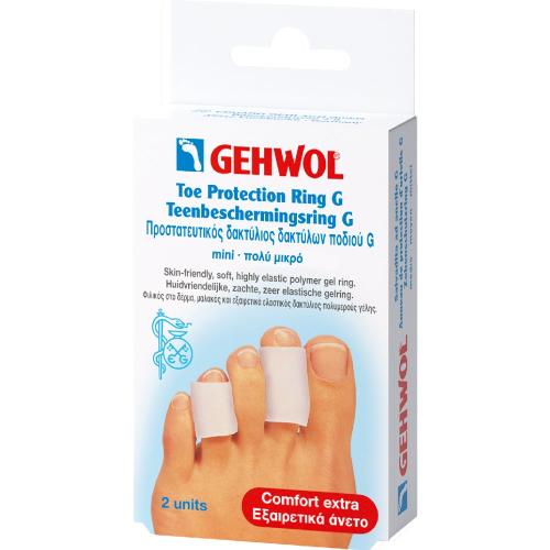 Gehwol Toe Protection Ring G Προστατευτικός Δακτύλιος Ποδιού G για Ανακούφιση από τον Πόνο που Προέρχεται από Κάλους & Μυρμηγκιές 2 Τεμάχια - Mini (XS)