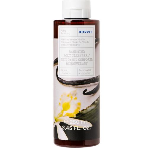 Korres Renewing Body Cleanser Mediterranean Vanilla Blossom Shower Gel Αναζωογονητικό, Ενυδατικό Αφρόλουτρο με Ιδιαίτερο Άρωμα Βανίλιας & Απαλές Νότες από Λευκά Άνθη 250ml