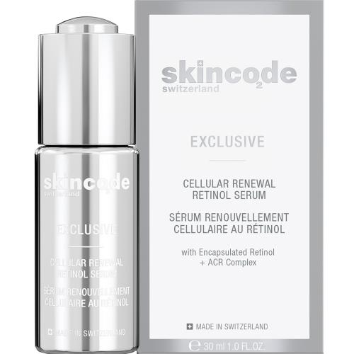 Skincode Exclusive Cellular Renewal Retinol Cerum Ισχυρός Αντιρυτιδικός, Λειαντικός Ορός Ρετινόλης για Ώριμο & Θαμπό Δέρμα για Δυναμική Ανανέωση του Τόνου & της Υφής του Δέρματος 30ml