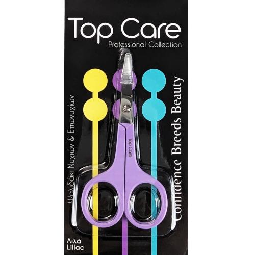 Top Care Nail Scissors & Nipper Ψαλιδάκι Νυχιών & Επωνυχίων 1 Τεμάχιο - Λιλά