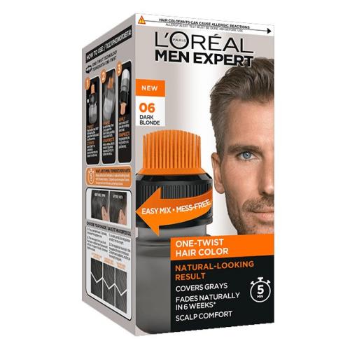 L'oreal Men Expert One-Twist Hair Colour Ανδρική Βαφή Μαλλιών για Γρήγορο & Εύκολο Φυσικό Αποτέλεσμα 50ml - 06 Dark Blonde