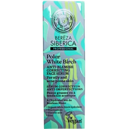 Natura Siberica Bereza Polar White Birch Anti-Blemish Correcting Face Serum Ορός Προσώπου Κατά των Ερεθισμών με Λευκή Σημύδα, για Λιπαρή & Ακνεϊκή Επιδερμίδα 30ml