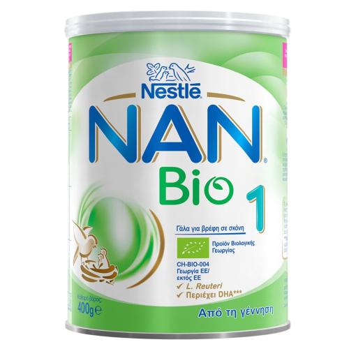 Nestle NAN Bio 1 Βιολογικό Βρεφικό Γάλα σε Σκόνη Από τη Γέννηση 400gr