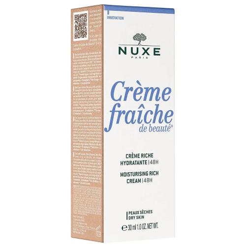 Nuxe Creme Fraiche de Beaute 48H Moisturising Rich Face Cream Κρέμα Προσώπου Πλούσιας Υφής 48ωρης Ενυδάτωσης για Ξηρή Επιδερμίδα 30ml