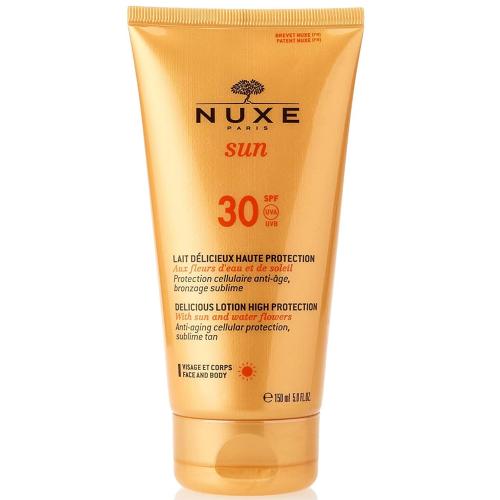 Nuxe Sun Delicious Milky Lotion for Face & Body Spf30 Αντηλιακό Γαλάκτωμα για Πρόσωπο & Σώμα Υψηλής Προστασίας 150ml