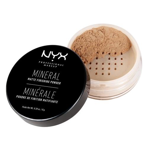 NYX Professional Makeup Mineral Finishing Powder Ορυκτή Πούδρα για Τέλειο Φινίρισμα & Λαμπερή Επιδερμίδα 8gr - Medium/ Dark