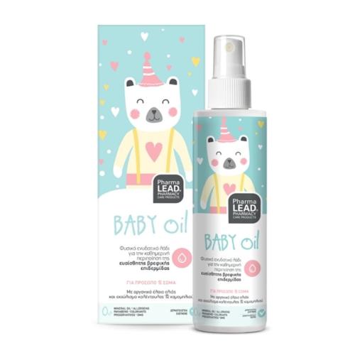 Pharmalead Baby Oil Φυσικό Ενυδατικό Λάδι για την Ευαίσθητη Επιδερμίδα του Μωρού, Πρόσωπο & Σώμα, με Φυσικά Έλαια 125ml