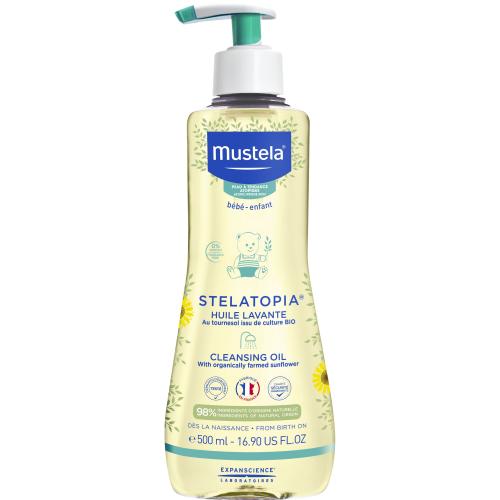 Mustela Stelatopia Cleansing Oil Βρεφικό Λάδι Καθαρισμού για Σώμα & Μαλλιά 500ml