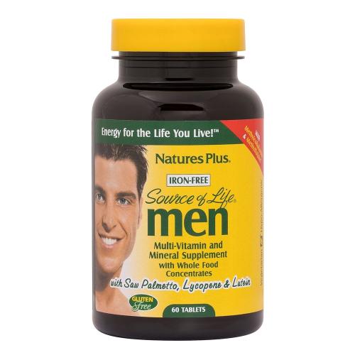Natures Plus Men Multi-Vitamin Πολυβιταμινούχος Φόρμουλα Αποκλειστικά για 'Ανδρες 60tabs