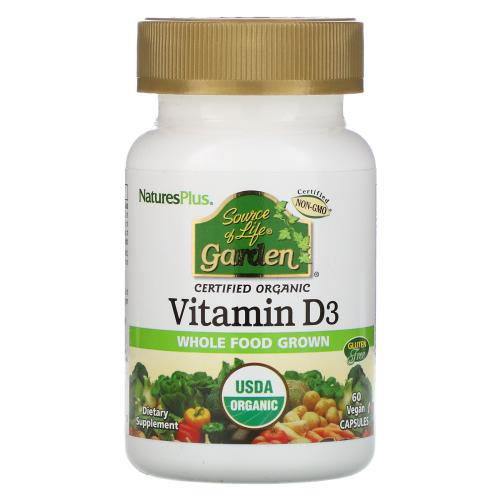 ​​​​​​​Natures Plus Source of Life Vitamin D3 5.000iu Φυτικό Συμπλήρωμα Διατροφής για Υγεία των Μυών & του Ανοσοποιητικού 60veg.caps