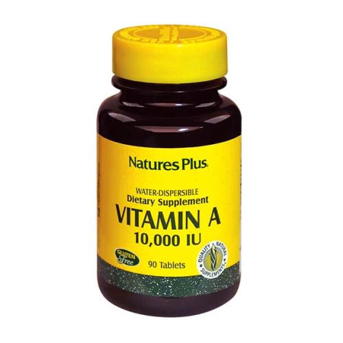 Natures Plus Vitamin A 10.000 IU Υδατοδιαλυτή Φυτική Βιταμίνη Α 90tabs