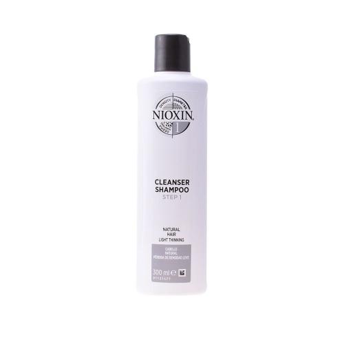 Nioxin Cleanser Shampoo System 1 Step 1 Καθαριστικό Σαμπουάν για Φυσικά Μαλλιά με Ελαφριά Αραίωση 300ml