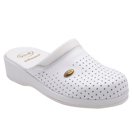 Scholl Shoes Back Guard Σαμπό Λευκό Αναπαυτικά Παπούτσια που Χαρίζουν Σωστή Στάση & Φυσικό Χωρίς Πόνο Βάδισμα 1 Ζευγάρι - 38