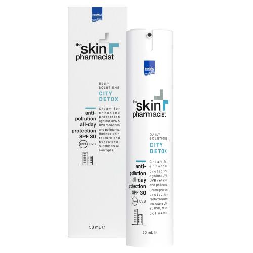 The Skin Pharmacist City Detox Anti-Pollution All-Day Protection Spf30 Ενυδατική Κρέμα Αντιοξειδωτικής Δράσης 50ml