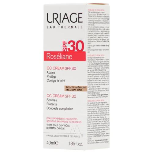 Uriage Eau Thermale Spf30 Roseliane CC Cream Ενυδατική Καταπραϋντική Αντηλιακή Κρέμα Κατά της Ερυθρότητας με Χρώμα 40ml