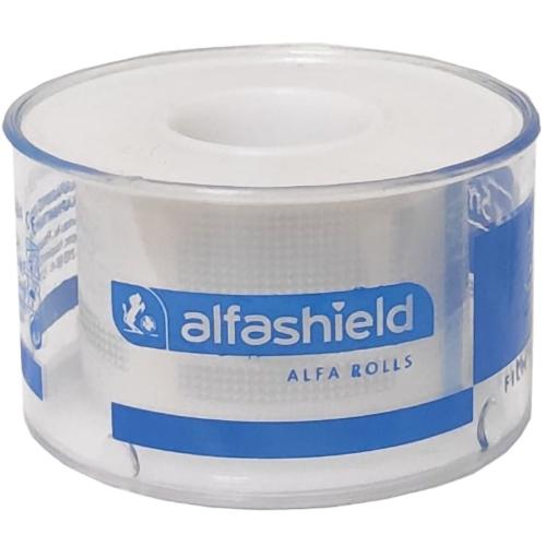 AlfaShield Alfa Film Medical Tape Rolls Αυτοκόλλητη Ταινία Στερέωσης Επιθεμάτων & Επιδέσμων Διάφανο 1 Τεμάχιο - 5m x 2.5cm