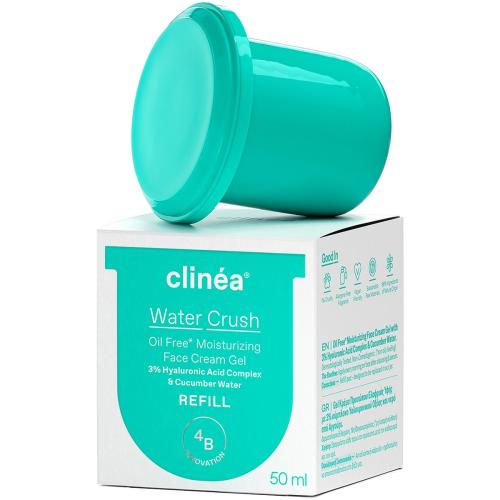 Clinea Water Crush Oil Free Moisturizing Facial Cream Gel Refill Ενυδατική Κρέμα-Gel Προσώπου Ελαφριάς Υφής για Κανονικές, Μεικτές Επιδερμίδες, Ανταλλακτικό 50ml