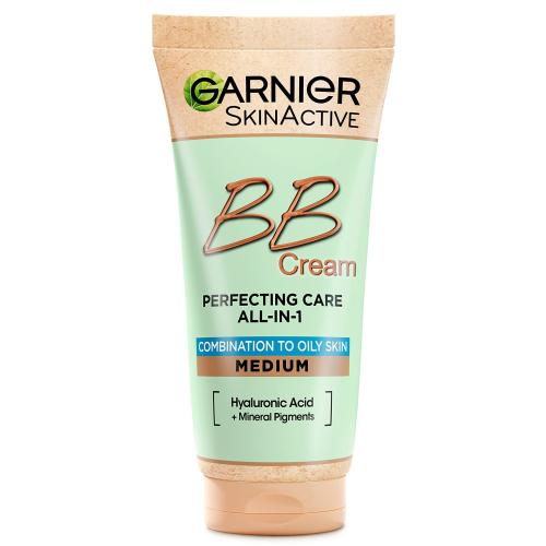 Garnier SkinActive BB Cream Perfecting Care All in 1 Combination to Oily Skin Medium Ενυδατική Κρέμα Προσώπου με Χρώμα & Μεσαίο Δείκτη Αντηλιακής Προστασίας 50ml