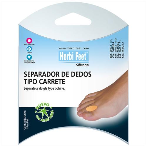 Herbi Feet Toe Spreaders Διαχωριστικά Δαχτύλων Σιλικόνης Μπεζ 2 Τεμάχια - Large